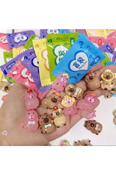 Choice ٢٠ كيسًا عشوائيًا، ٢٠ كيسًا عشوائيًا لحيوان الكابيبارا الكرتوني، مجسما...