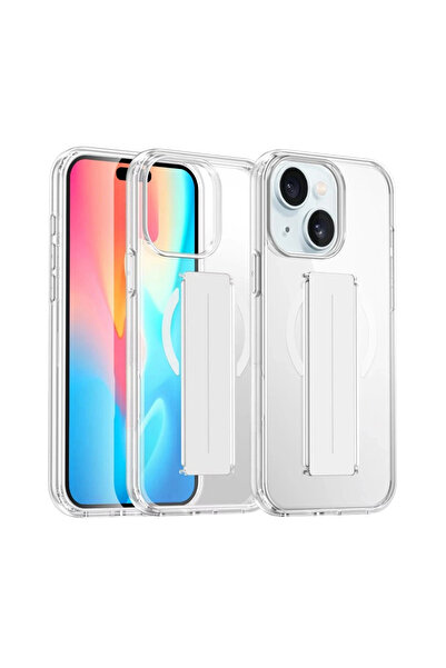 Joko 1614719747 غطاء حماية لهاتف آيفون 15 ألفا ماج سيف مع حامل (131947) - شفاف