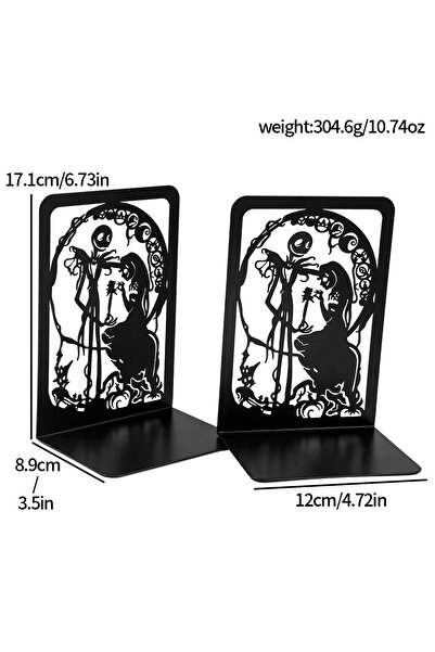 Miniso B351 Horror Anime Theme Bookends Jack Sally Scary Theme Desktop Decorations Halloween Home Decor Ani