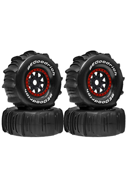 Choice 4pcs red 1/7 1/8 Short Course Truck Sand Tires Snow Tyres 17mm Hex for...