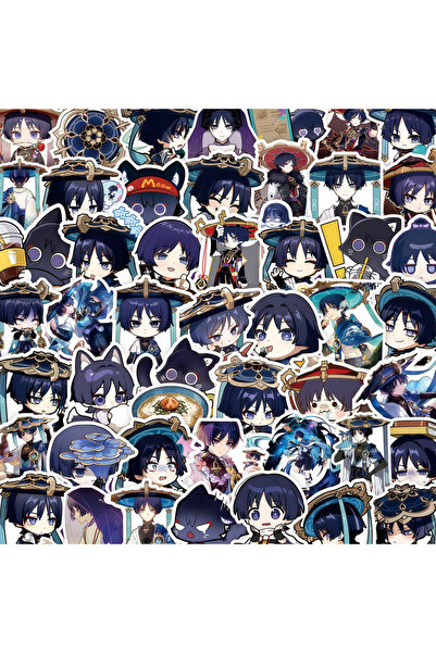 BANDAI 100PCS 100PCS Cartoon Game Genshin Impact Stickers Anime Scaramouche Sticker Laptop Guitar Suitcase