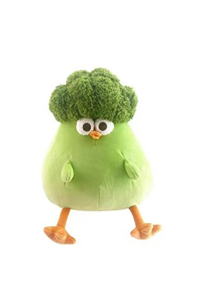 Choice دمية دجاجة بروكلي خضراء اللون، مصنوعة من قماش كرتوني، بطول 30 سم، مناس...
