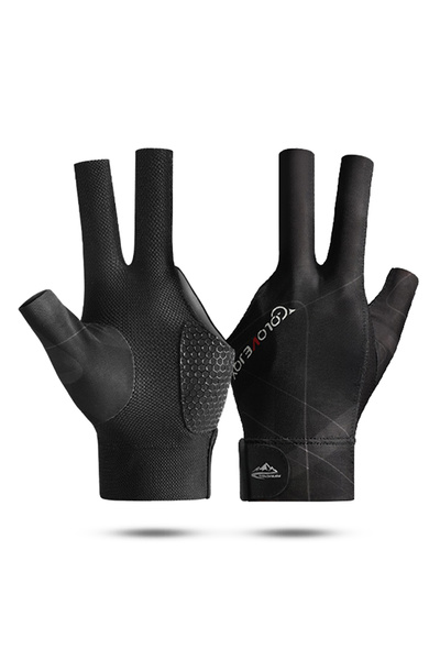 Choice Black Grey 1pc Breathable Polyester Open Finger Billiard Snooker Pool ...