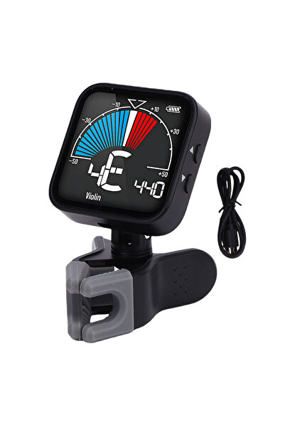 Choice موالف كمان أسود، إيقاع، موالف إلكتروني احترافي بشاشة عرض واضحة ومشبك ل...