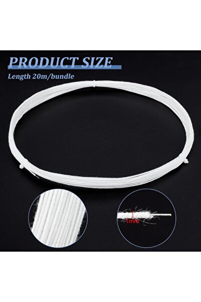 Choice سلك قطني أبيض مغطى بسلك زهور، بطول 21 ياردة، مزود بسلك معدني (AECH06-1...