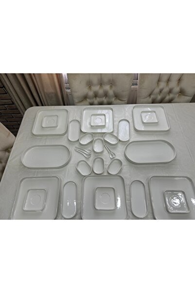 AHLE HOME 30 Parça 6 Kişilik porselen Kahvaltı Takımı