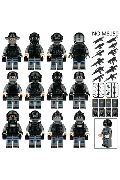 Choice M8150 دمية شرطة روسية خاصة، ملحقات وأسلحة، ألعاب أطفال صغيرة قابلة للت...