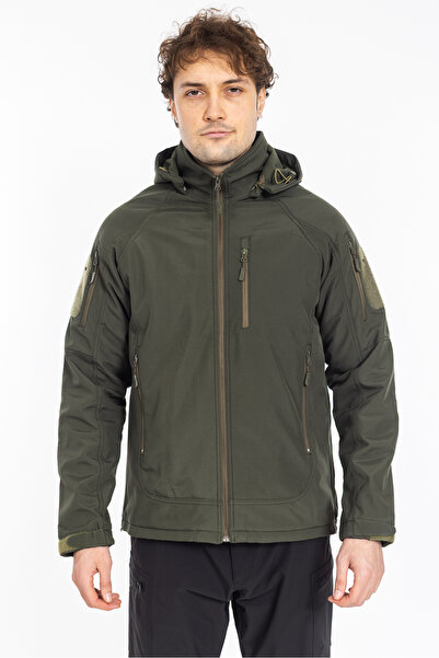 AKN Jachetă tactică dublă softshell verde