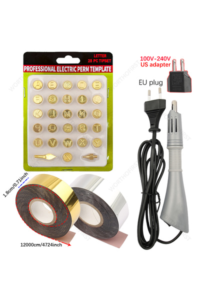 Choice1 أداة ختم حراري جديدة من AZ GoldenSilver Foil مع 28 قالبًا قابلاً للاس...