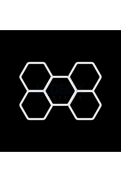 NAVI-ABC Lampă LED hexagonală – 5 module 164 x 235 CM