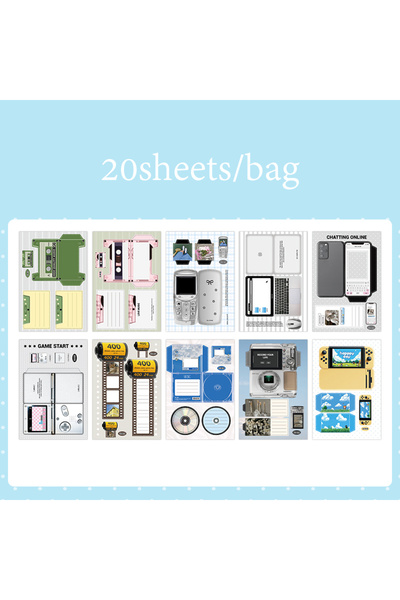 Choice S10019-2 4 أنماط 20 قطعة/كيس ملاحظات لاصقة مرحة، سلسلة ثانية، دفتر موا...