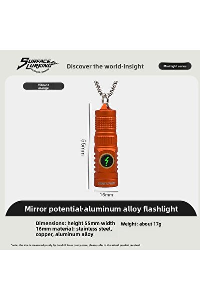 Choice مصباح يدوي محمول من سبائك الألومنيوم من Oange GO PEAK، مقاوم للماء، مزود بإضاءة قوية، من نوع Type-C، متعدد الوظائف