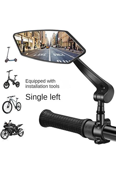 Choice مرآة رؤية خلفية واسعة الزاوية للدراجات الهوائية، قابلة للدوران 360 درجة، مثبتة على مقود الدراجة الهوائية.