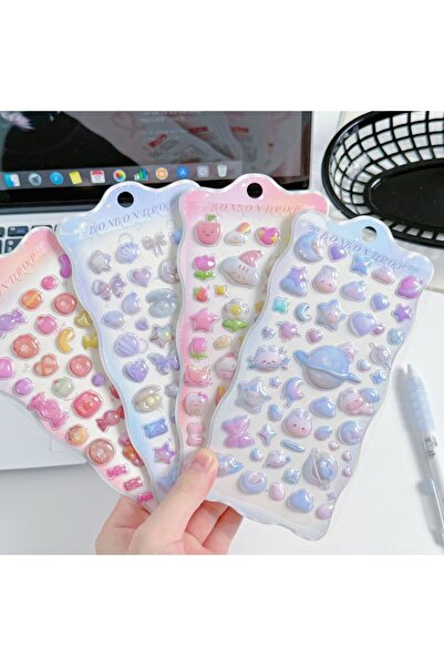 Choice 4 قطع من ملصقات كرتونية ثلاثية الأبعاد بارزة، 4 قطع من ملصقات تزيينية ...