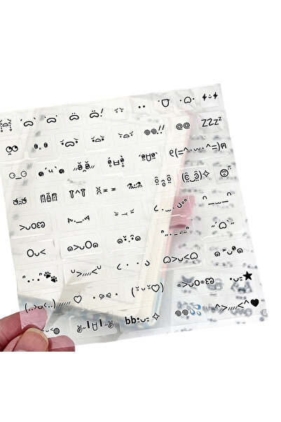Choice A1 10 قطع ملصقات تعبيرية شفافة لطيفة كرتونية مقاومة للماء ملصقات زخرفي...