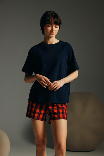 Hays Kadın Pamuklu Reglan Kısa Kollu Pijama Üstü