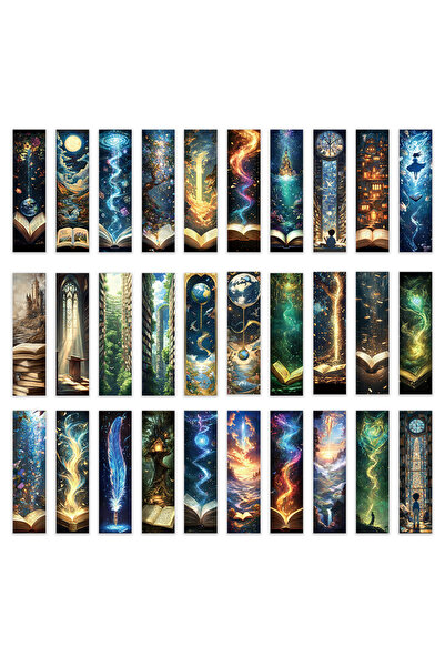 Choice مجموعة متنوعة الألوان من 32 قطعة، فواصل كتب من عالم الخيال السحري للمع...