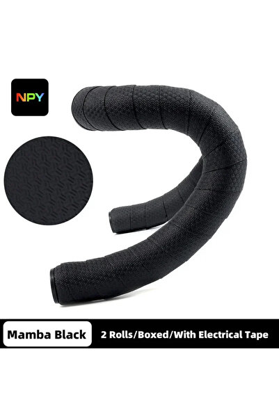 Choice شريط مقود دراجة طريق عصري أسود من MBBD-Black NPY، مانع للانزلاق، ناعم ...