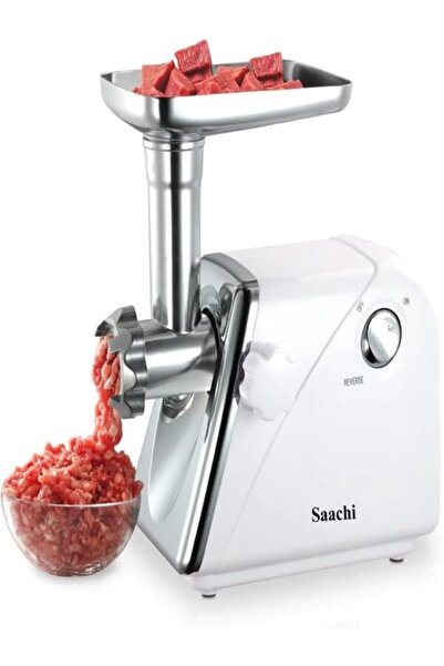 SAACHİ 2200W Meat Grinder with Sausage & Kibbeh Attachments White NL-MG-967-WH