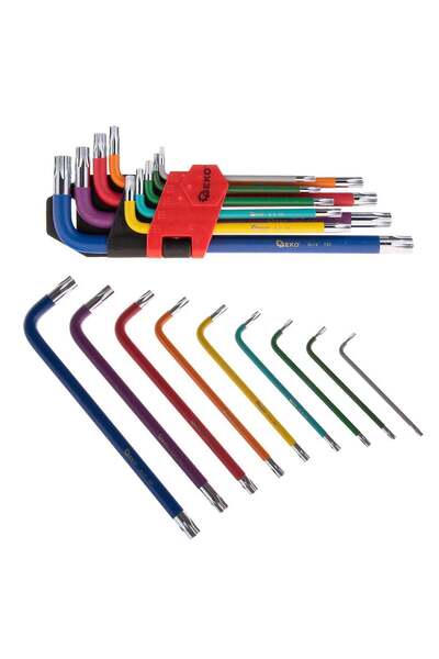 GEKO SET 9 CHEI TORX TIP L COLORATE T10-T50
