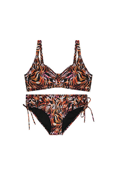 Pierre Cardin Covered Cut Patterned String Detailed Bikini Set