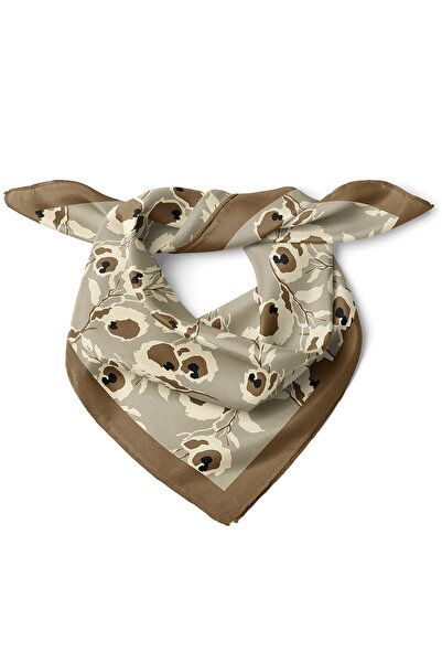 nehir eşarp Soft Çiçek Desen Fular Bandana 50x50 Cm