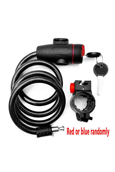 Choice قفل سلسلة دراجة نارية شديد التحمل أسود (أو أحمر أو أزرق) بطول 90 سم، م...