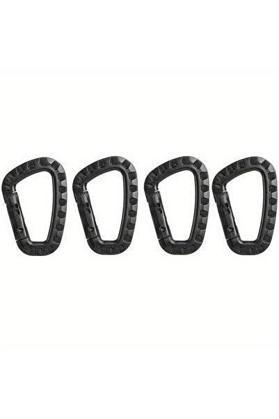 Choice Su 4 Black 4Pcs Tactical Carabiner Set Plastic Steel Quick Hook Webbin...
