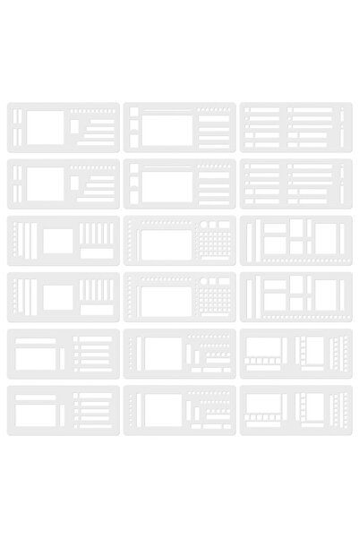 Choice مجموعة قوالب تخطيط مكونة من 18 قطعة، مصنوعة يدويًا، مرنة، لتسجيل البيا...