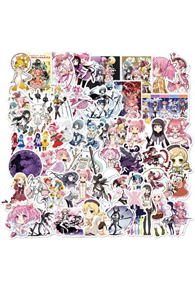 Choice 50 قطعة من ملصقات أنمي بويللا ماجي مادوكا ماجيكا للبنات، ملصقات حقائب السفر، ملصقات جرافيتي لأجهزة الكمبيوتر المحمولة، ملصقات حقائب السفر