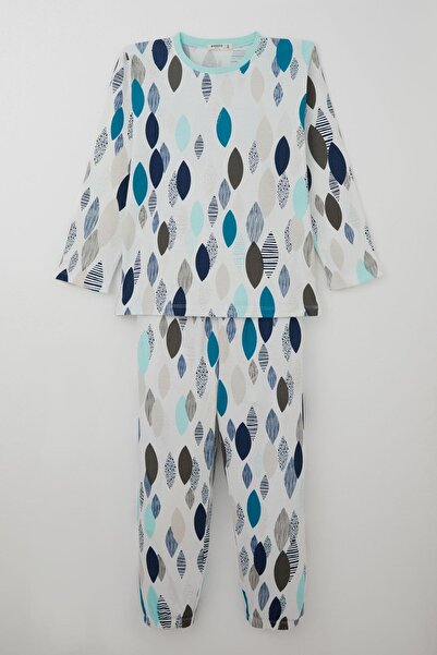 Breeze Σετ πιτζάμες για αγόρια μπλε με σχέδιο Dream Leaf 9-12 ετών, λευκό