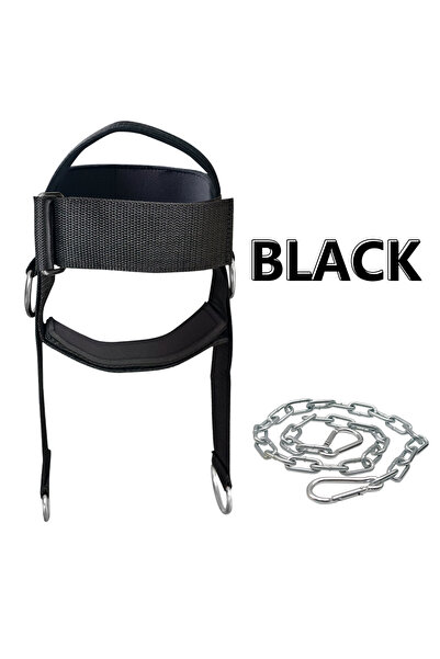 Choice black Head Harness Sports Neck Training Exerciser Strap Muscle Builder Home Gym for Strength Fitness