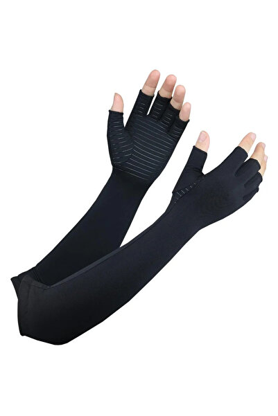 Choice زوج واحد من قفازات الضغط الطويلة لعلاج التهاب المفاصل، لون أسود، مناسب...