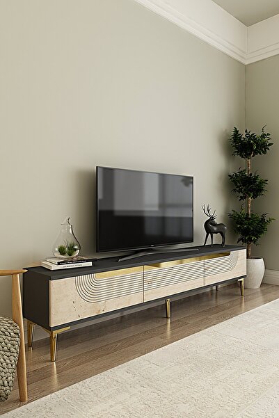 CENEYRA TSA1805ATG - MEYRA TSA180 TV STAND, TV SEHPASI ve TV ÜNİTESİ ANTRASİT...
