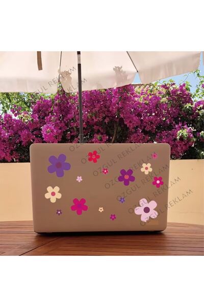 ÖZGÜL REKLAM Renkli Çiçek Seti Sticker Araba sticker / Motor Sticker / Laptop...