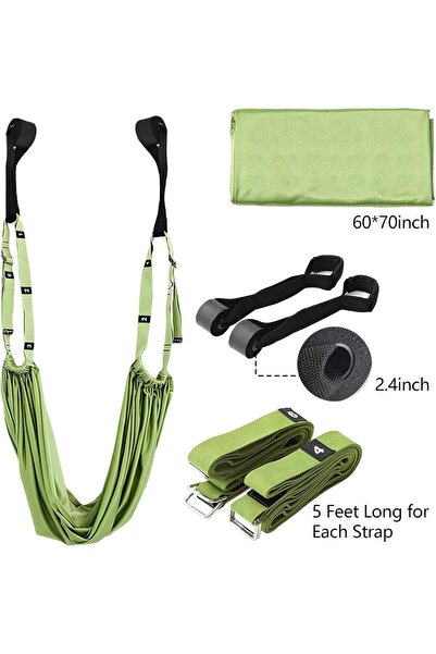 Choice حزام تمديد الساق الأخضر، جهاز تمديد مع مثبت باب، مدرب مرونة، مساعد لتقويس الظهر