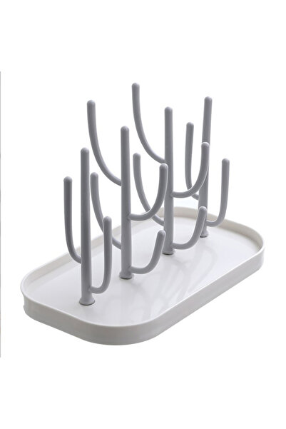 Choice1 Gray Dust-Free Bottle Shelf Drying Rack Multifunctional Folding Drain...