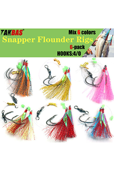 Choice مقاس 4، 6 عبوات، 6 قطع من معدات صيد سمك النهاش، طُعم سابيكي، طُعم صيد ...