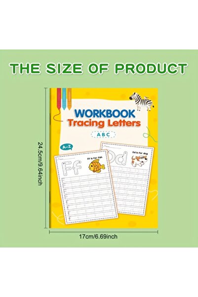 Choice 1PC Kids Letter Tracing Workbook with A-Z Practice - Alphabet tracing book with Cute cat, Writing Wo