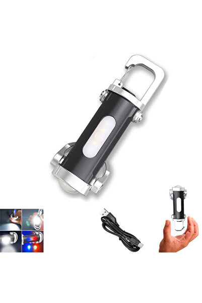 Heinast مصباح يدوي محمول قابل لإعادة الشحن مزود بإضاءة LED COB ثابتة التركيز، يُعلق على سلسلة المفاتيح، مناسب لحالات الطوارئ والعمل