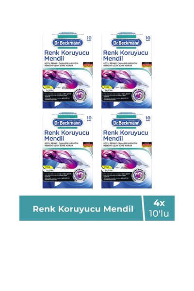 Dr.Beckmann Koyu Renk Çamaşırlar İçin Renk Koruyucu Mendil 4×10’lu