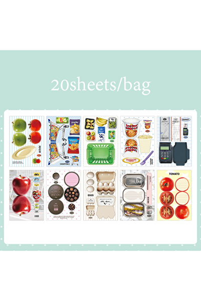 Choice S10019-1 4 أنماط 20 قطعة/كيس ملاحظات لاصقة مرحة السلسلة الثانية دفتر م...