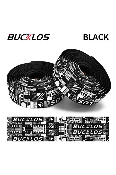 BUCKLOS شريط مقود دراجة ممفيس أسود، مناسب للدراجات الهوائية على الطرق الوعرة،...