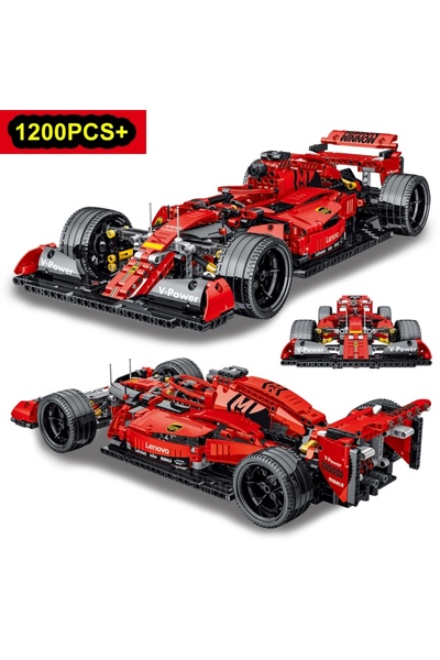Choice 1200pcs 1200Pcs Super Racing Car Building Blocks Model Red Classic Spo...