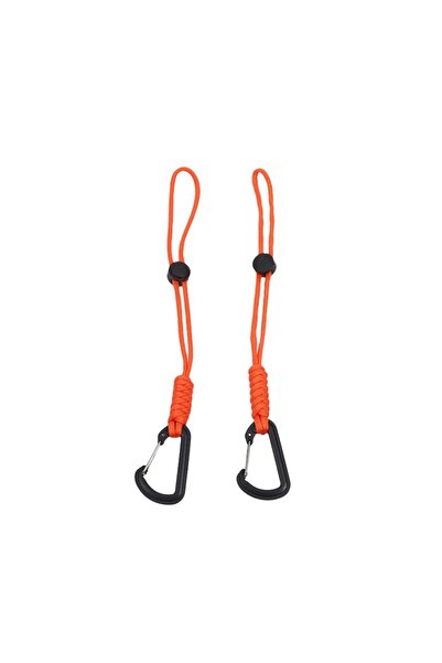 Choice قطعتان من حبل الأمان المطاطي البرتقالي المزود بخطاف كارابين، مناسب للت...