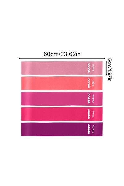 Choice أحزمة مقاومة اليوغا الوردية، حزام تمدد للياقة البدنية، أحزمة مقاومة مر...