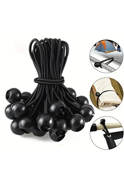 Choice 20 قطعة من الحبال المطاطية السوداء الخارجية، حبال بنجي لتثبيت الخيام ا...