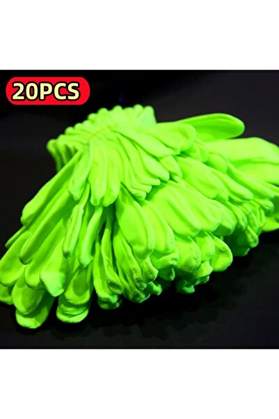 Choice قفازات حفلات عيد الميلاد الصفراء الفلورية، 20 زوجًا، تتوهج في الظلام -...