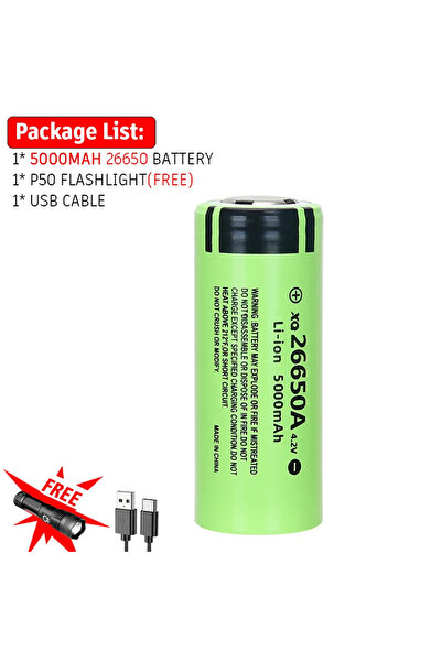 Heinast ZOOM 5000mah-P50 26650 Lithium Battery 4.2V5000MaH High-capacity Rechargeable Battery 3C Discharge f