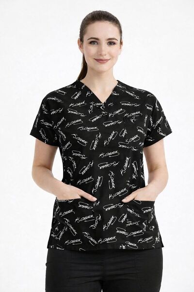 SCRUBS Top unisex cu model pentru medic și asistentă de spital pentru femei